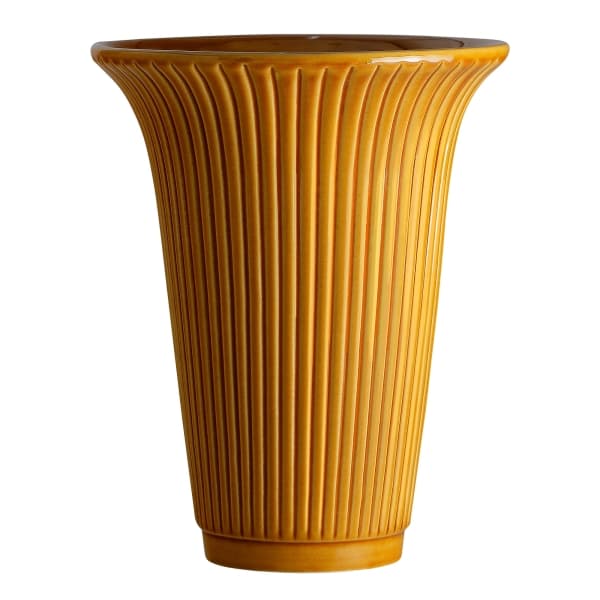 Daisy Vase Amber Yellow, Ø 20cm - Bergs Potter