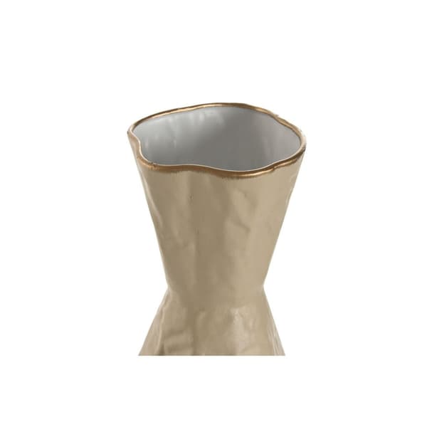 Set med 2 Vasar Home ESPRIT Beige Ljusbrun Metall 13,5 x 13,5 x 71 cm (2 Delar)