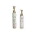 Miniatyrbild 1 av 3: Set med 2 Vasar Home ESPRIT Beige Ljusbrun Metall 13,5 x 13,5 x 71 cm (2 Delar)