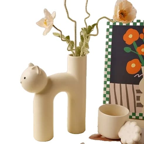 Keramisk Vas, Matt Yta, Stilig Design, Mångsidiga Färger,Brun
