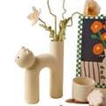 Miniatyrbild 1 av 2: Keramisk Vas, Matt Yta, Stilig Design, Mångsidiga Färger,Brun