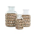Miniatyrbild 4 av 4: Vas Home ESPRIT Naturell Glas 18,3 x 18,3 x 30 cm (3 Delar)