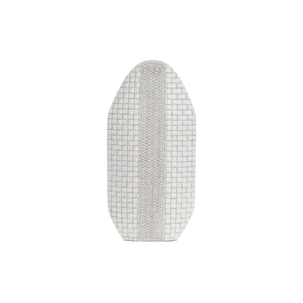 Vase DKD Home Decor 25 x 10 x 51 cm Hvid Harpiks Moderne