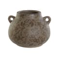Miniatyrbillede 1 af 3: Vase Home ESPRIT Brun Grøn Stentøj Blad af en plante 21 x 20 x 16 cm