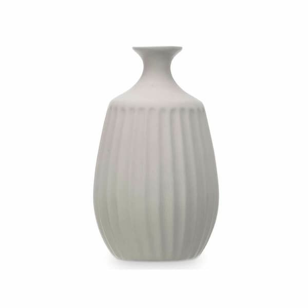 Vase Grå Keramik 19 x 31 x 19 cm (4 enheder) Striber