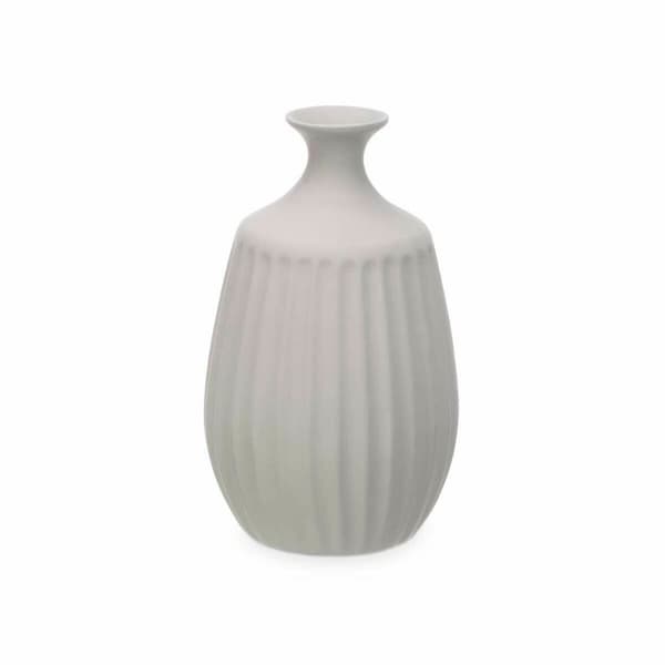 Vase Grå Keramik 19 x 31 x 19 cm (4 enheder) Striber