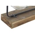 Miniatyrbillede 4 af 4: Vase DKD Home Decor Sort Natur Metal Krystal Paulonia træ 49 x 11 x 27 cm (3 Dele)