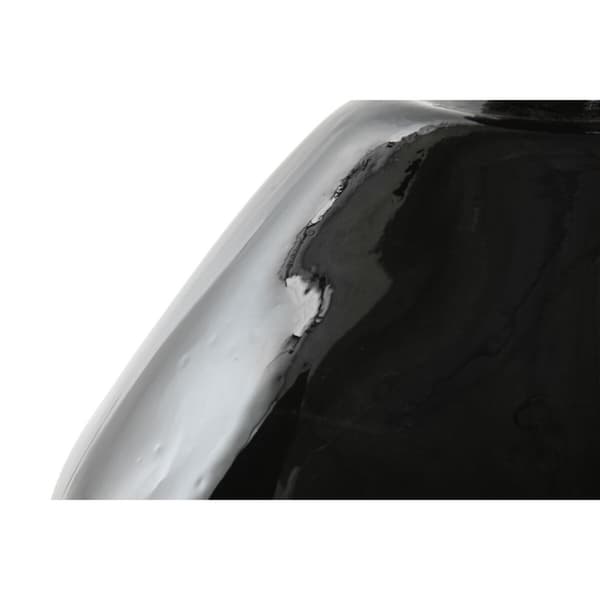 Vase Home ESPRIT Sort Genbrugsglas 31 x 31 x 32 cm