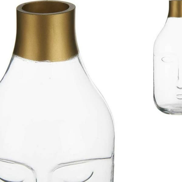 Vas Ansikte Transparent Glas (11 x 24,5 x 12 cm)