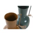 Miniatyrbillede 3 af 3: Vase DKD Home Decor 14.5 x 13 x 24 cm Metal Orange Grøn Sennep (2 enheder)