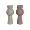 Pikkukuva 1 / 2: Maljakko DKD Home Decor Beige Pinkki Rauta 17 x 17 x 40,5 cm (2 osaa)