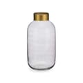 Miniatyrbillede 2 af 3: Vase Grå Gylden Glas 14,5 x 29,5 x 14,5 cm (6 enheder)