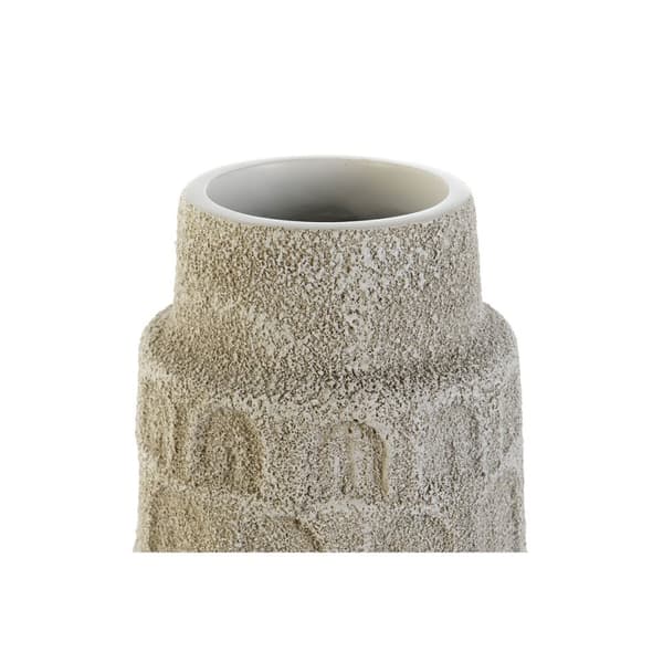 Vase Home ESPRIT Hvid Harpiks 15 x 15 x 41 cm
