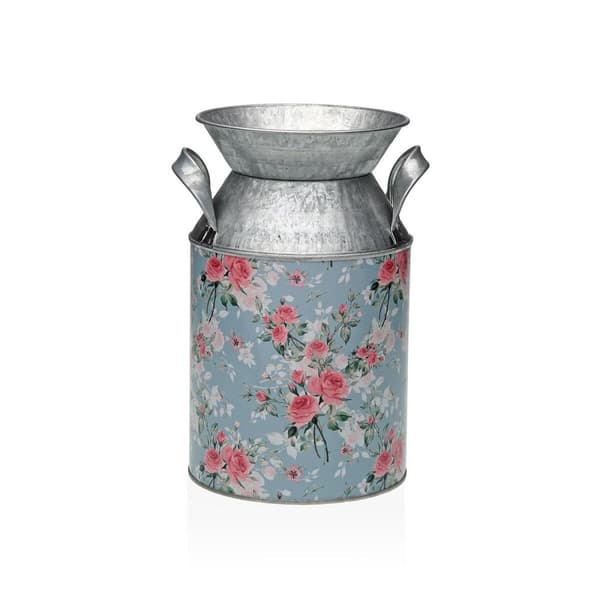 Vase Versa Blå Metal Cvetlice 13 x 15,5 x 21 cm