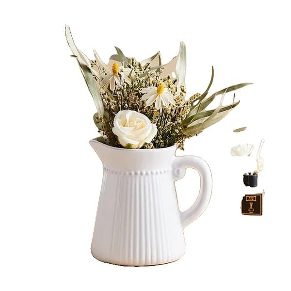 Vase, Kettleform, Pastoralt Stil,Højde30CM2