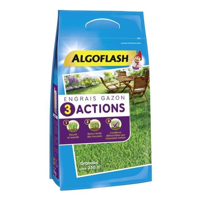 ALGOFLASH Lawn Fertilizer 3 Actions - 10 kg
