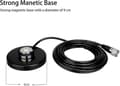 Miniatyrbild 3 av 6: Retevis MR200 NMO Bilstyr antenn Dubbla band 2m/70cm 144/430MHz Magnetisk antenn Kompatibel med RT95 ICOM Kenwood Yaesu TYT