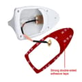 Miniatyrbild 2 av 4: Lumiereholic Bilantenn Universal Autoantenn 17cm Aluminium Shark Fin Silver Förstärkt antenn