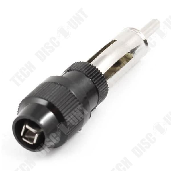 TD® Set med 2 Bilantenndelar - Radio AM - FM Antennkontakt Hane Adapterkontakt Svart