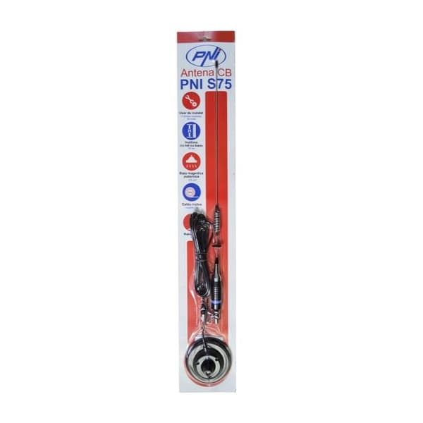 CB PNI S75 antenn med fjäril och 125 mm magnet ingår