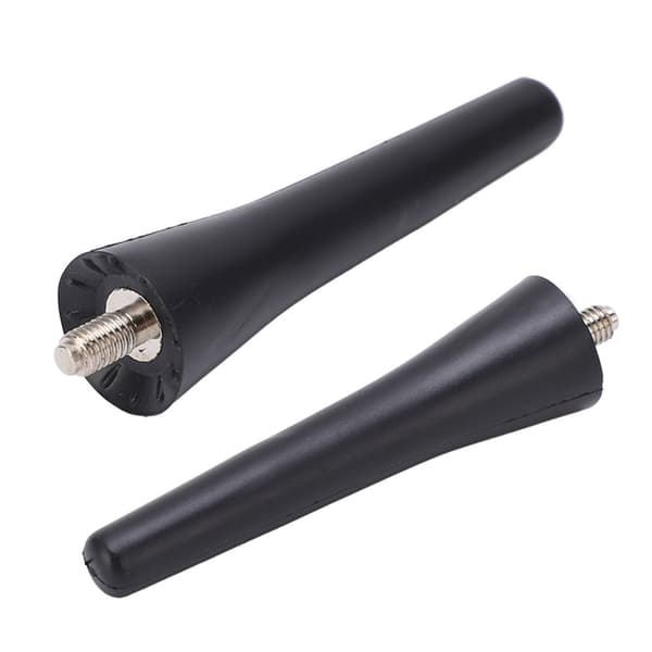 Bil Licens Antenne Mast 6561N3 6.7cm Længde ABS Sort Udskiftning for Peugeot 107 108 206 207 307 308 407