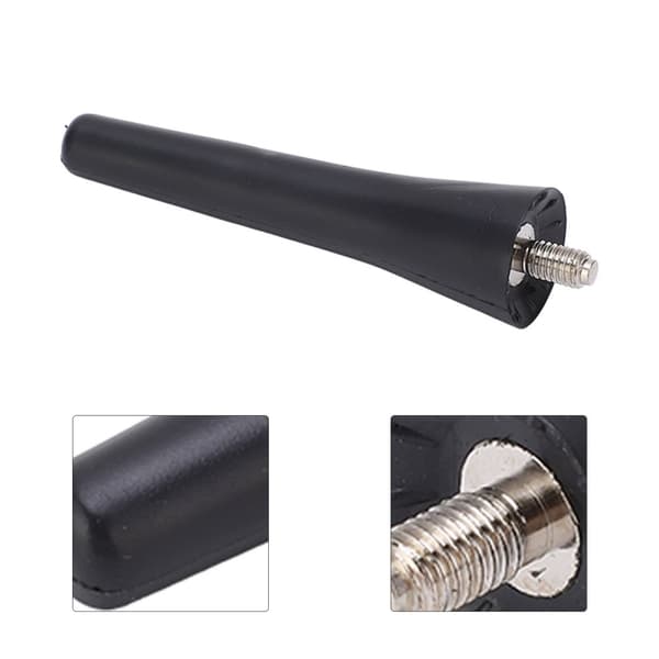Bil Licens Antenne Mast 6561N3 6.7cm Længde ABS Sort Udskiftning for Peugeot 107 108 206 207 307 308 407