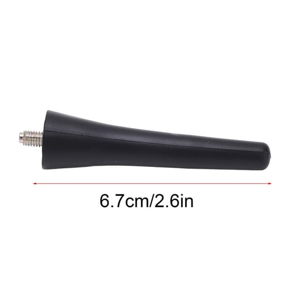 Bil Licens Antenne Mast 6561N3 6.7cm Længde ABS Sort Udskiftning for Peugeot 107 108 206 207 307 308 407