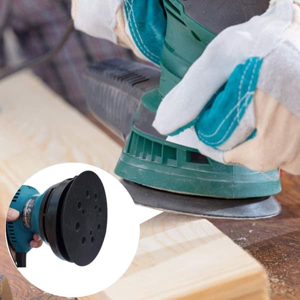 8 håls slipskivor Skumgränssnittsdyna med krok och ögla självhäftande slipskivor Sandpapper för Orbital Sander