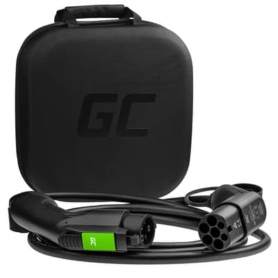 GREENCELL Laddkabel Elbil EV20 Typ1 5m 7.2kW 32A 1-FAS Svart IP55