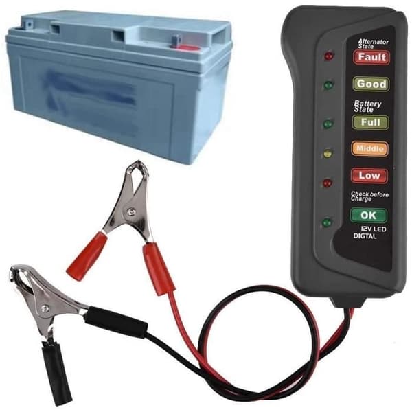 Broco 12V batteritestare, 12V bilmotorcykelbatterigenerator Laddningstestare Analysator Vevkontroll, 51