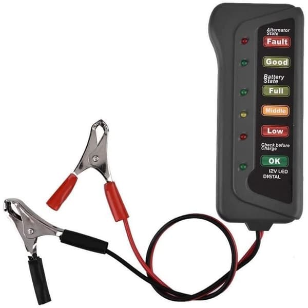 Broco 12V batteritestare, 12V bilmotorcykelbatterigenerator Laddningstestare Analysator Vevkontroll, 51