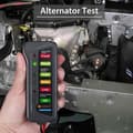 Miniatyrbild 3 av 4: Professionell 12V digital batteri- och generatortestare - 6 LED-indikatorer - Multifunktionstestare för bilar och motorcyklar