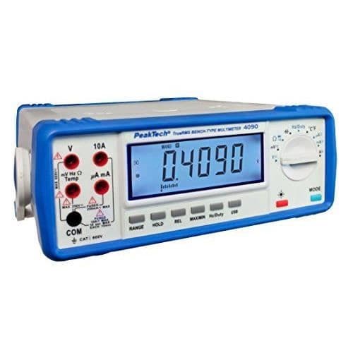 PeakTech Ahrensburg Peak Tech Digital 1-24-siffrig bänkmultimeter med USB-gränssnitt, nätverksström eller