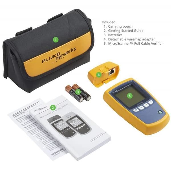 FLUKE nätverk Cabelmessgerät MS-POE Audio/Video, nätverk, Telekommunikation - 5018508