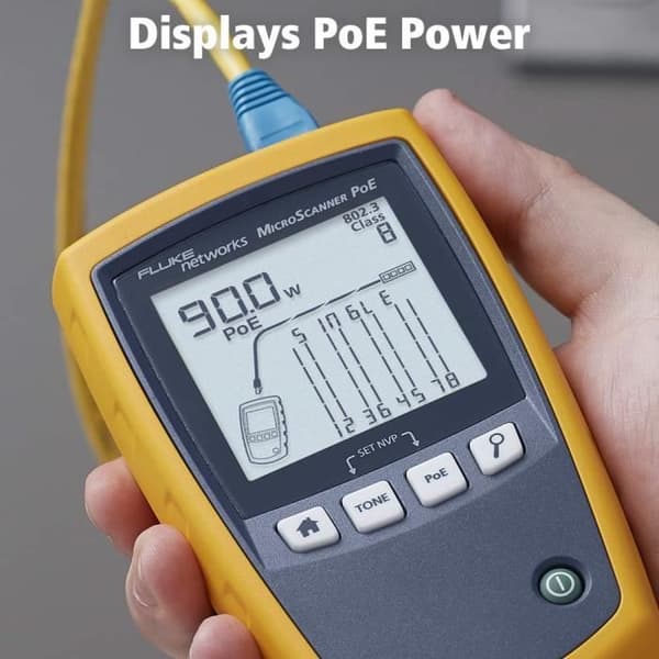 FLUKE nätverk Cabelmessgerät MS-POE Audio/Video, nätverk, Telekommunikation - 5018508