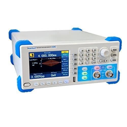 PeakTech Peak Tech arbiträr Funktionsgenerator 1hz-25MHz//120MS/s 14Bit med färg TFT, USB, RS-232/wobbel