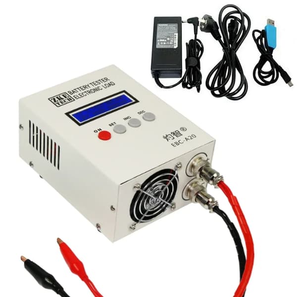 Batteri, 20A afladning, 5A opladning, LCD-skærm,Kapacitet Tester