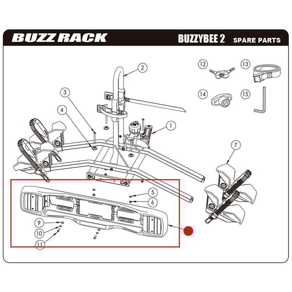 Buzzrack Lysplade Til Buzzybee 2/4 Sort