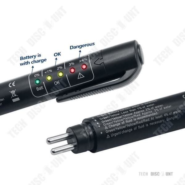 TD® Professionell bromsvätska fuktighetsmätare Penna Bil Auto Check Oil Fordon Effektiv Indikator Svart