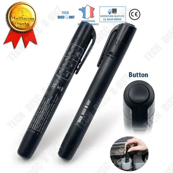 TD® Professionell bromsvätska fuktighetsmätare Penna Bil Auto Check Oil Fordon Effektiv Indikator Svart