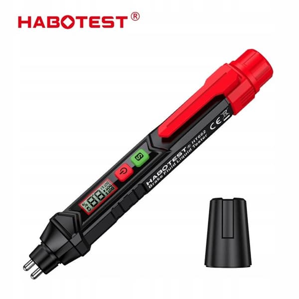 TESTARE AV FRIKTIONSVÄTSKA KONSENTRATIONSMÄTARE 0-4% DOT3 DOT4 DOT5.1 + BATTERIER