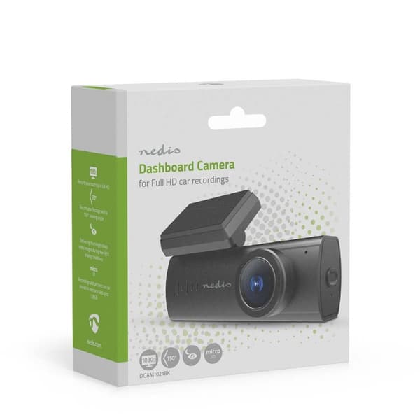 Nedis Dash Cam | 1080p@30fps | 2 MPixel | Wi-Fi | LCD | Natudsigt | Sort