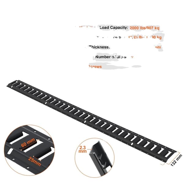 E-Track-sidontakiskosarja, 2000 lbs kuormituskapasiteetti, 5 jalan pituus,5 jalkaa