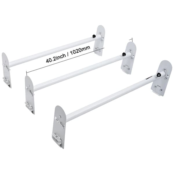 Van Roof Ladder Rack, alumiiniteräksinen rakenne, maksimi kantavuus 500 lbs, helppo asentaa,3 kpl