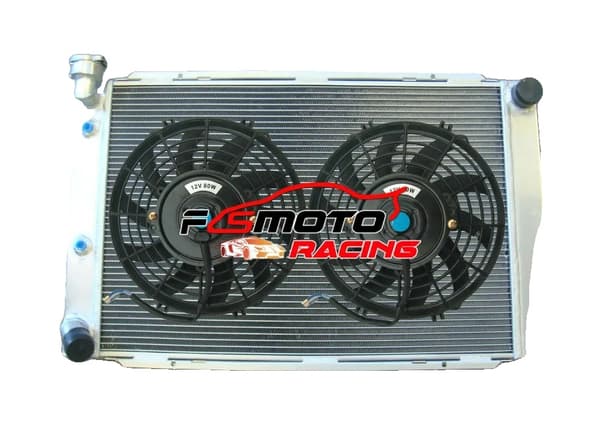 Aluminiumkylare, kompatibel med Chevy de Ville & Caprice Classic, framplacering,Endast radiator Radiator And 2 Fans