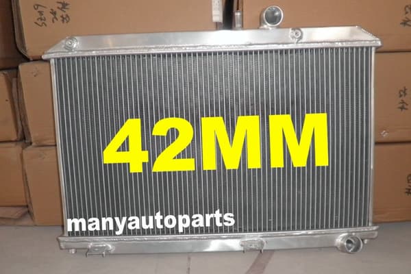 Aluminium Racing Radiator, Passer til Mazda RX-8 SE17, Inkluderer 2 Køleblæsere, Forbedret Varmeafledning