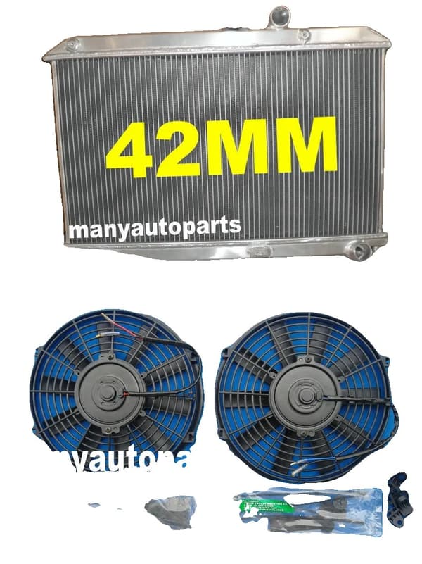 Aluminium Racing Radiator, Passer til Mazda RX-8 SE17, Inkluderer 2 Køleblæsere, Forbedret Varmeafledning