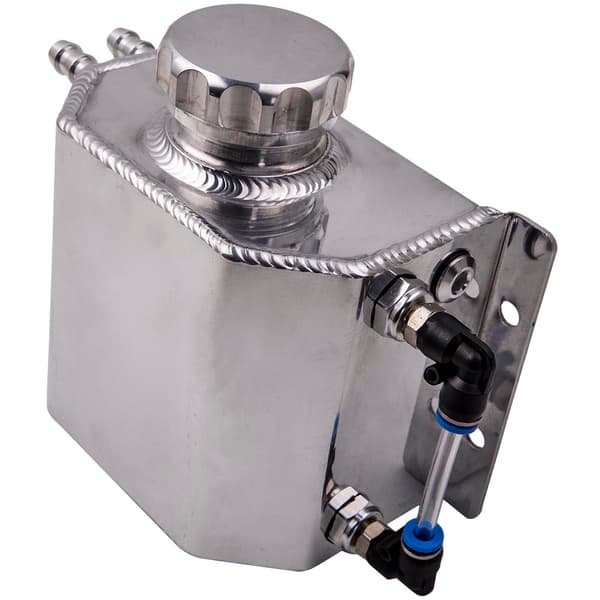Aluminium Kølevæske Overløbstank, 1000ml Kapacitet, Holdbar Konstruktion, Kompakt Design