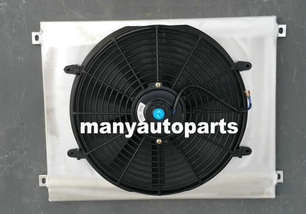 Aluminium Radiator Skjold & Ventilator Sæt, 40% Forbedret Kølekapacitet, Kraftig Design, Inkluderer 16" Ventilator