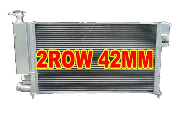 Aluminiumlegering, 40% ökad kylkapacitet, TIG-svetsade tankar,endast radiator